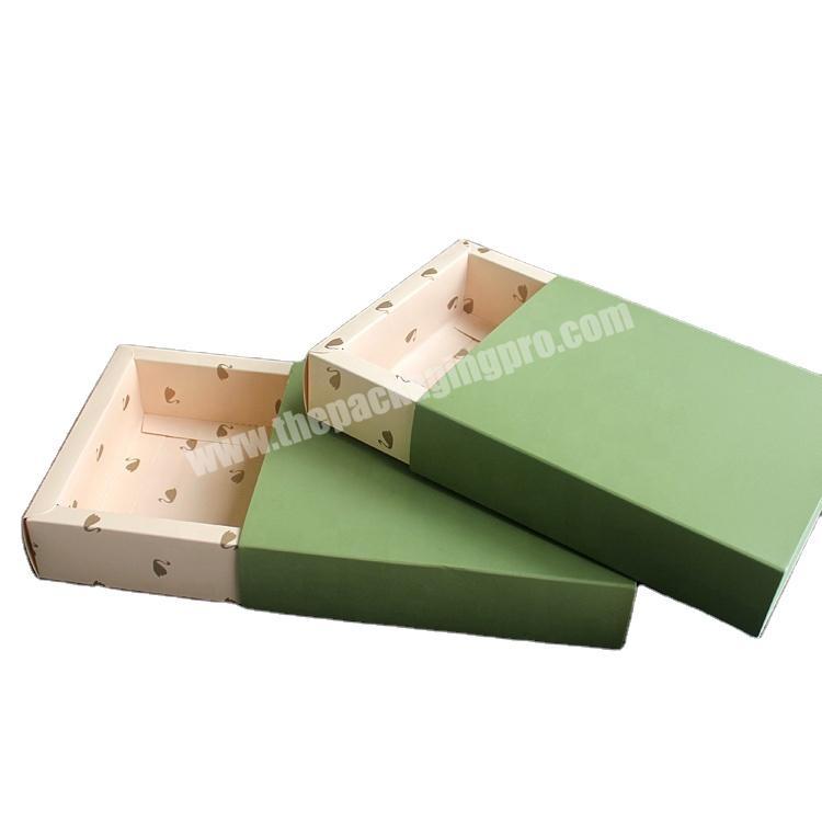 Custom Green Pink Drawer Paper Gift Box Lipstick Packaging With Sleeve