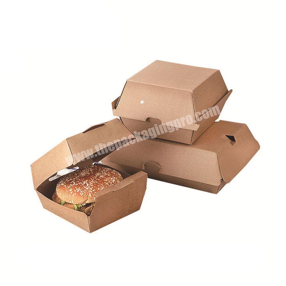Custom hamburger paper fried chicken boxes for fast food packaging