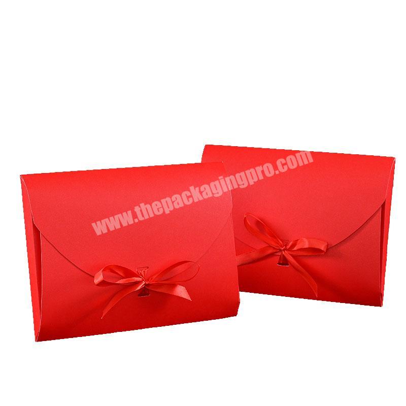 Custom Handkerchief Envelope folding gift box Silk exquisite packaging box wholesale with LOGO