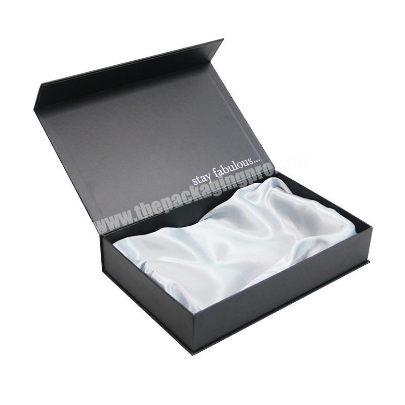 custom handmade clamshell box beauty Folding Fancy paper Hair Extension Packaging