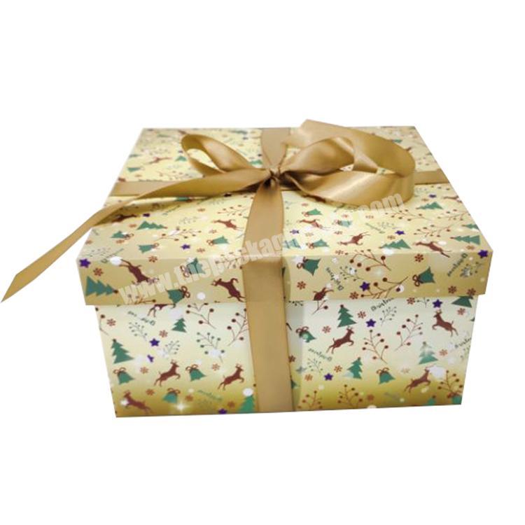 Custom Handmade Luxury Holiday Lid and Base Box Packaging