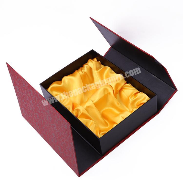 Custom handmade luxury matt white folding magnetic gift paper box with top quality