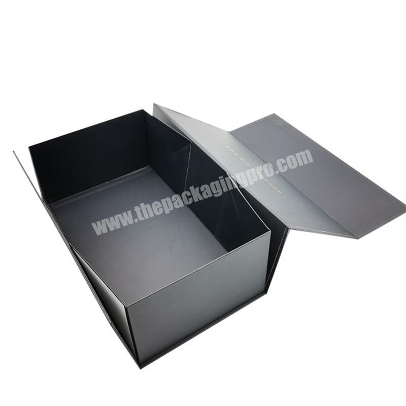 Custom Handmade small magnetic gift box matte black gift box with magnetic lid