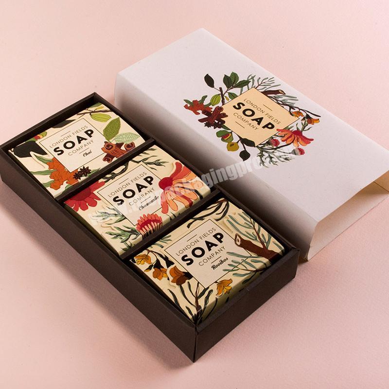 Custom handmade soap bar paper package boxes packaging box