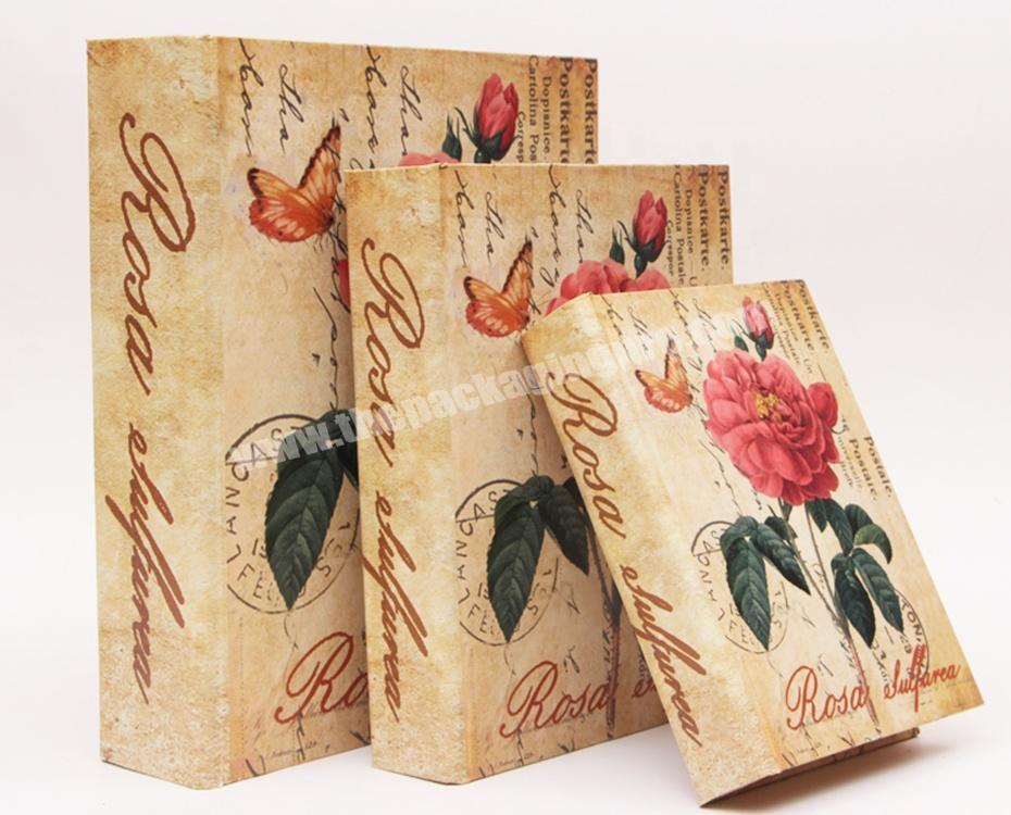 Custom Handmade Vintage Rigid Paper Cardboard Book Shape Boxes Kids Puzzles Mini Toys Gift Packaging Box