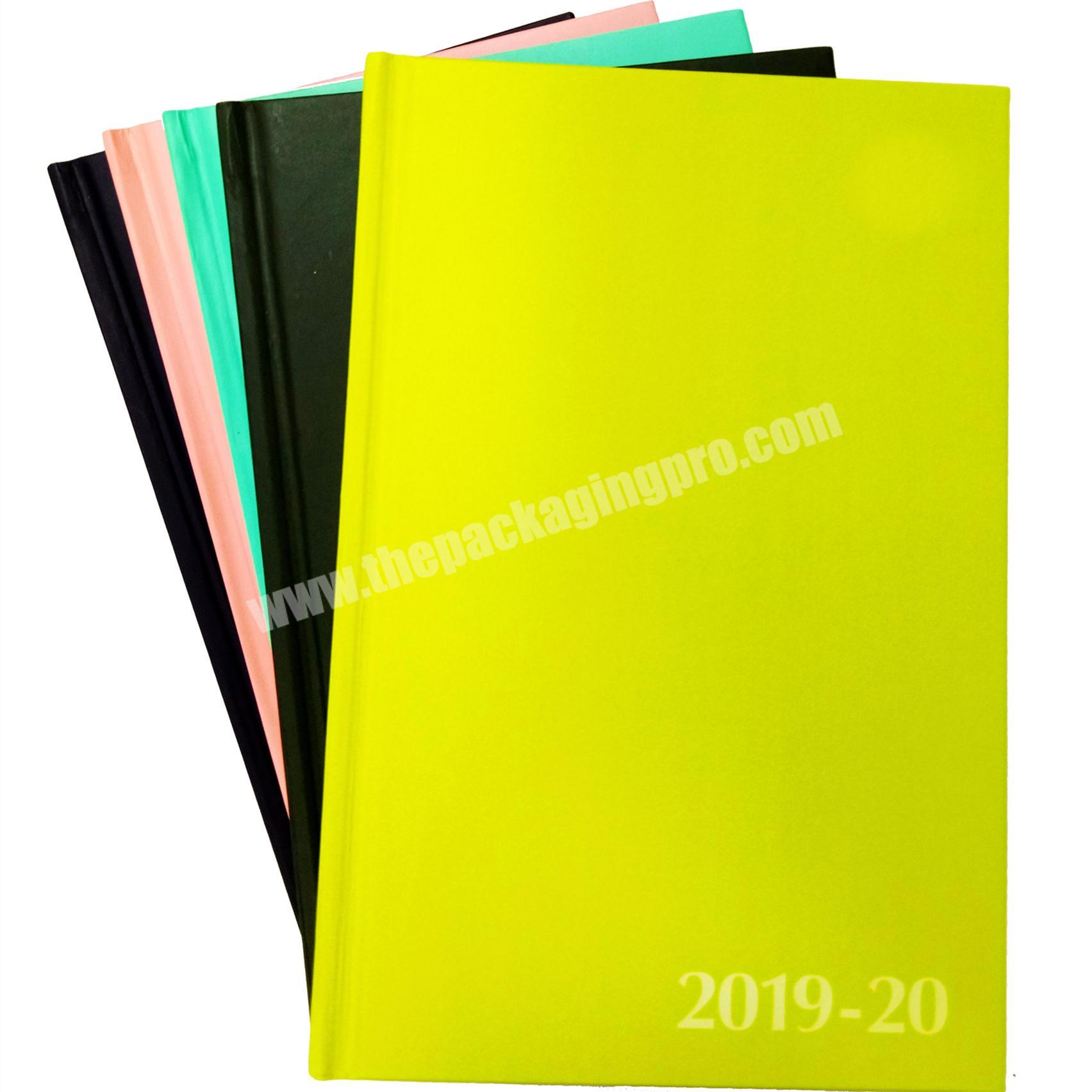 Custom Hardcover Agenda Office School Supplier Blank Paper Notebook With Ribbon