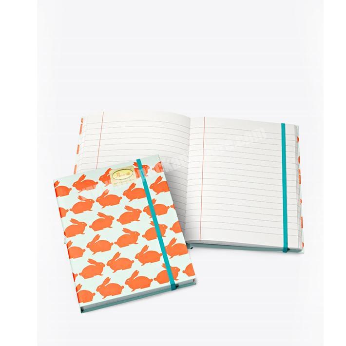 Custom hardcover notebook journal print with elastic band