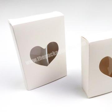 Custom Heart Shape  Window White Color  Packaging Boxes With PVC Inserts