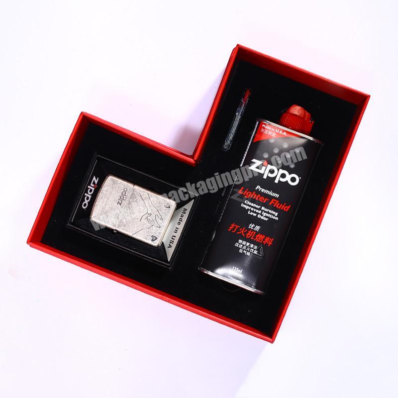 Custom Heart Shaped Model inner support cigarette lighter packaging men gift Boxes