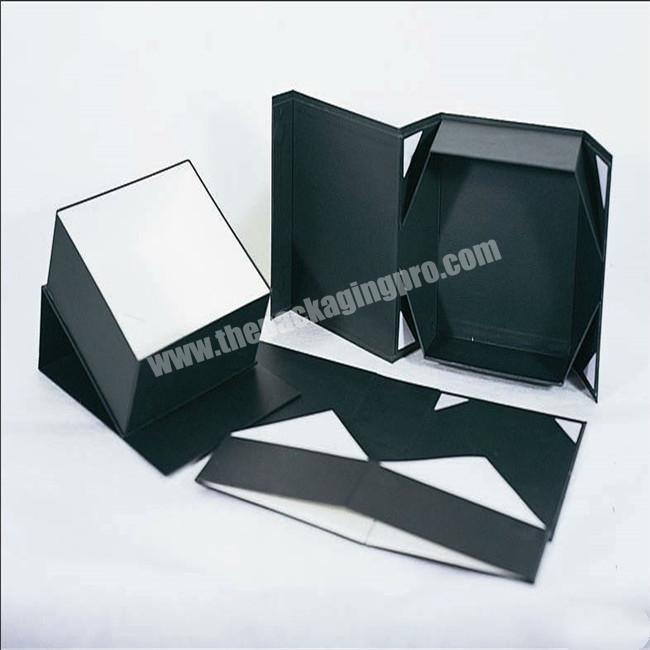 Custom high end white folding gift paper box string tie