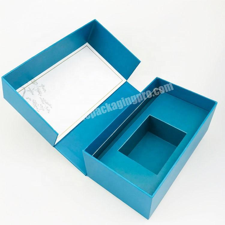 Custom high grade chipboard  hinged clamshell reed diffuser gift box paper packaging with cardboard tray