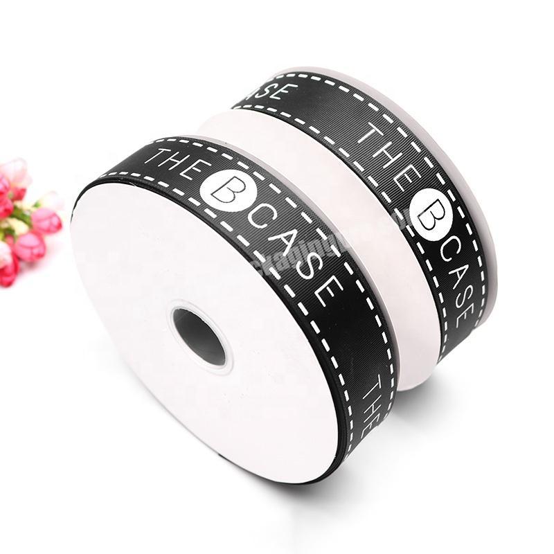 Custom High Quality 2 Inch Satin Polyester Ribbon For Gift Packing, Printed Grosgrain Ribbon