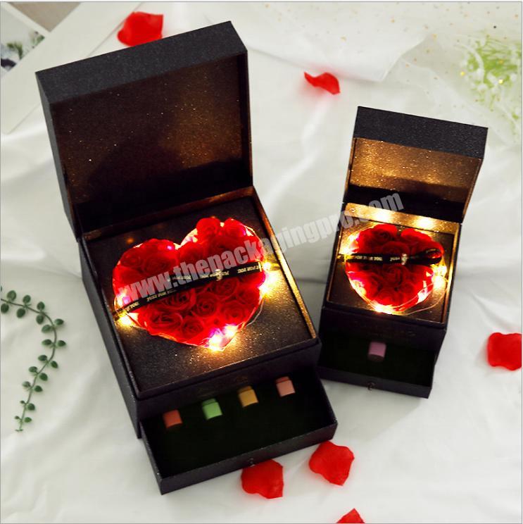 Custom High Quality  2 Layers of Music Gift Box For Valentain's Flower or Necklace  Ring