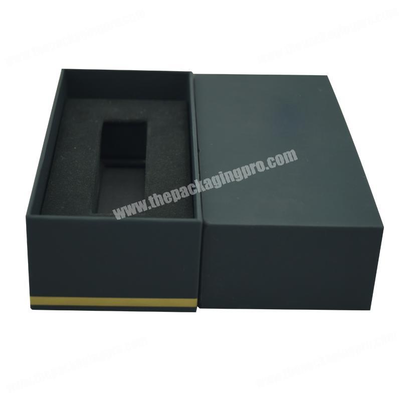 Custom High Quality Black Rigid Cardboard Premium Fancy Paper Watch Packaging Box