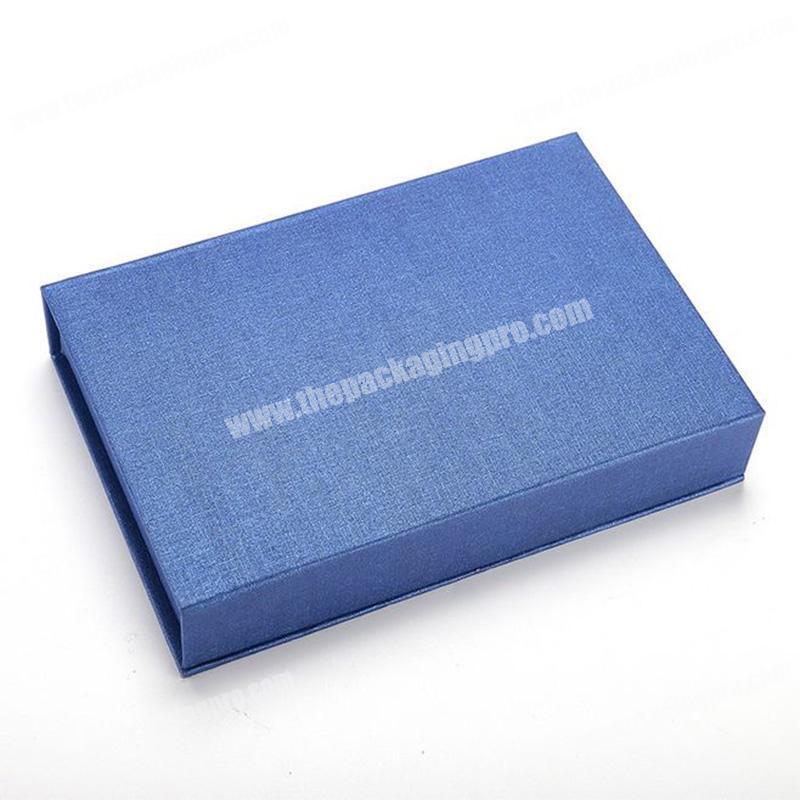 Custom High Quality Blue Cosmetic Packing Wedding Photo USB Magnetic Gift Box Packaging