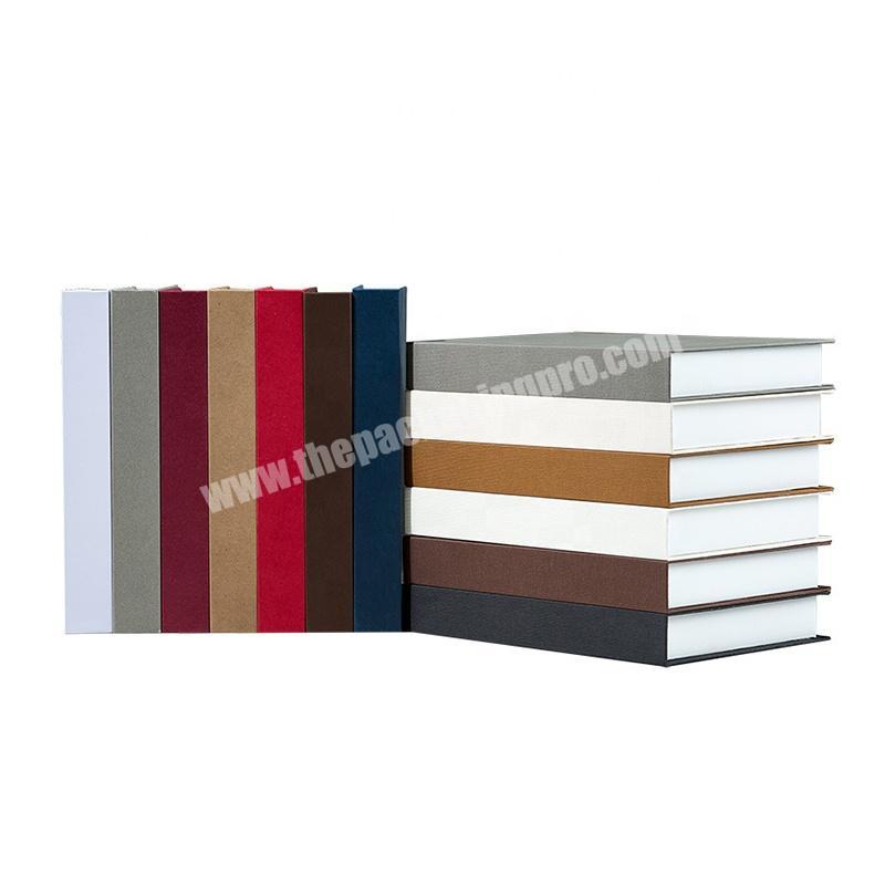 Custom High Quality Book Shaped Decorative Rectangular Paper Cardboard Box With Magnetic Closure