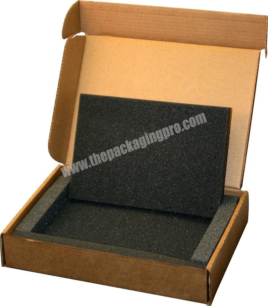 Custom high quality corrugated paper eletronic products shipping box with foam