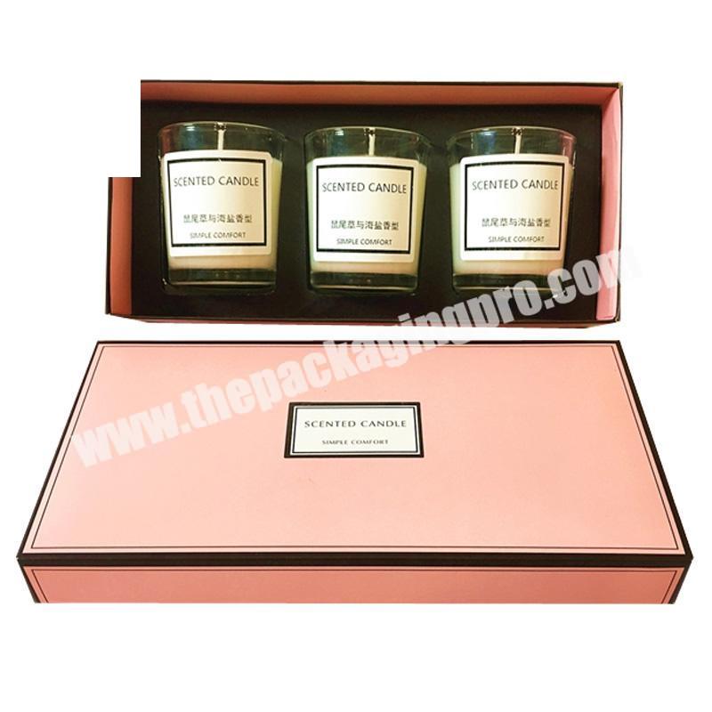 Custom High quality decorated good sales candle gift boxes