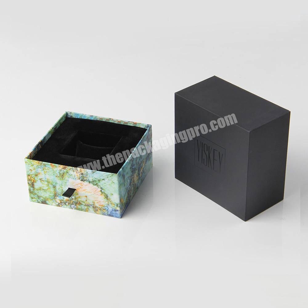 custom high quality fashion marble gift box packaging for jewellery