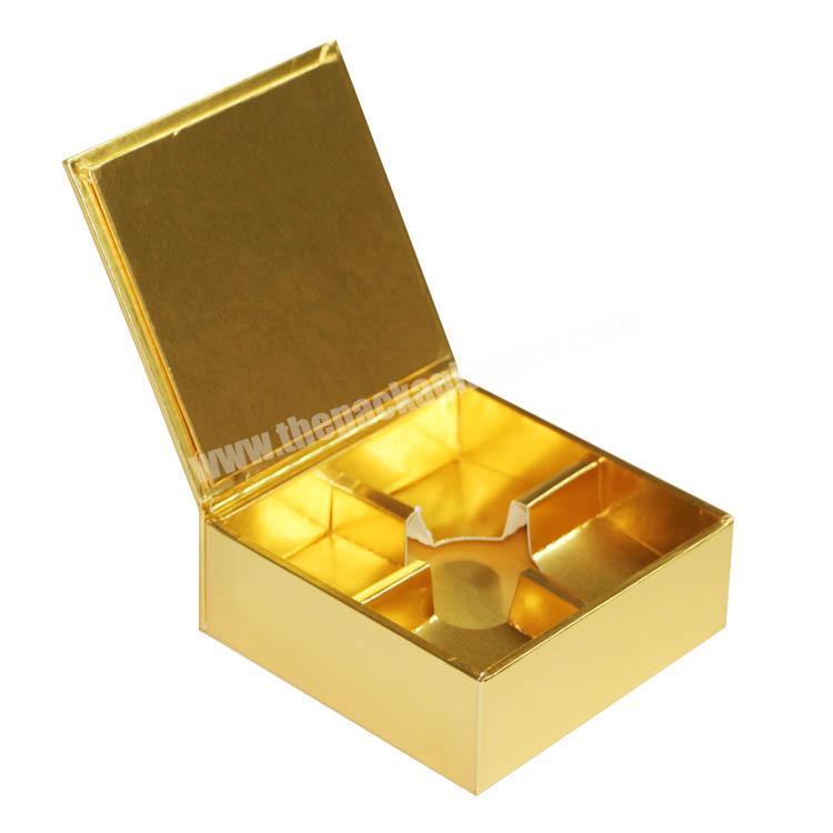 Custom High Quality gold paper Gift Box with LidComestic Gift BoxLuxury Gift chocolate Box Packaging