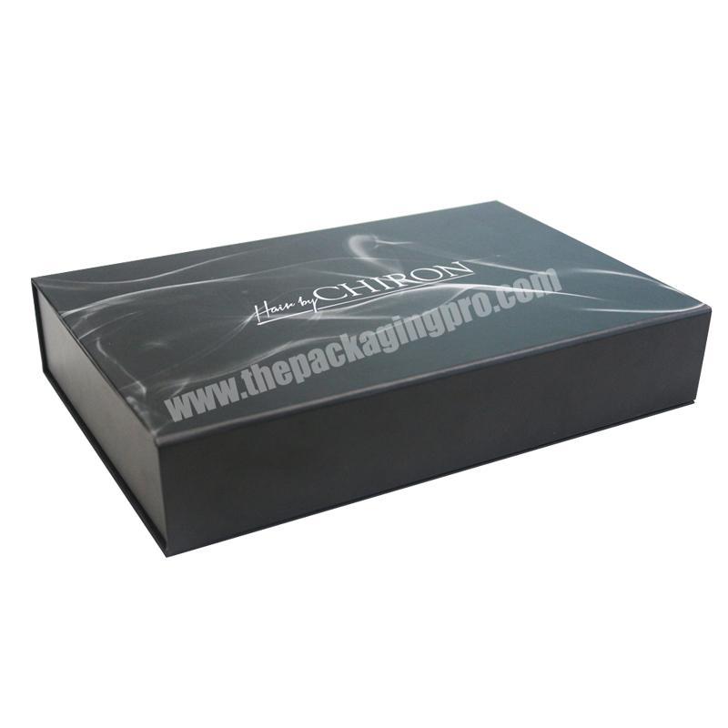 Custom High Quality Luxury Black Gift Box Packaging With Silk Inner