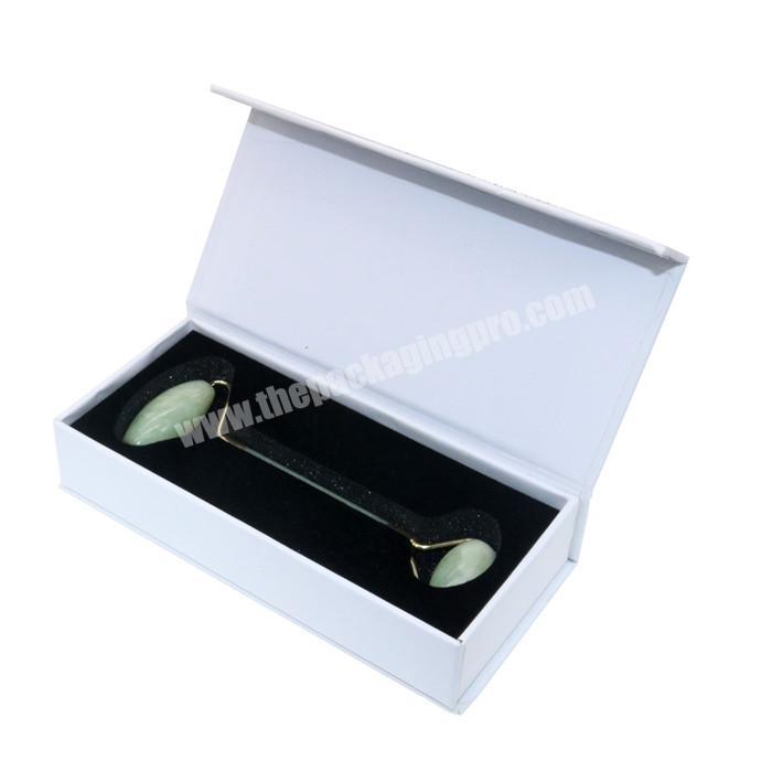 Custom high quality luxury facial massage roller gift box cardboard magnetic packaging box with foam insert for essential oil