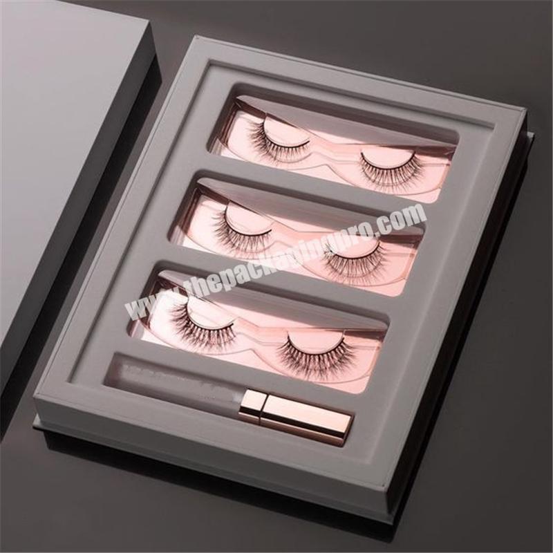 Custom High quality marble eyelash box, mink eyelash box packagingsleeve, lid and base paper box packaging