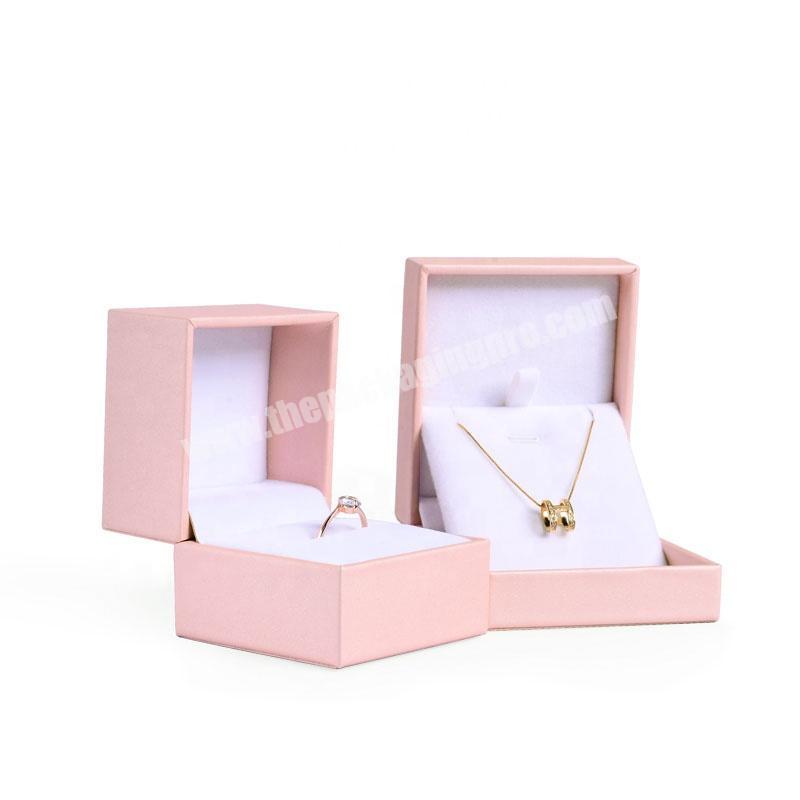 Custom High Quality Pink PU Leather Jewelry Box