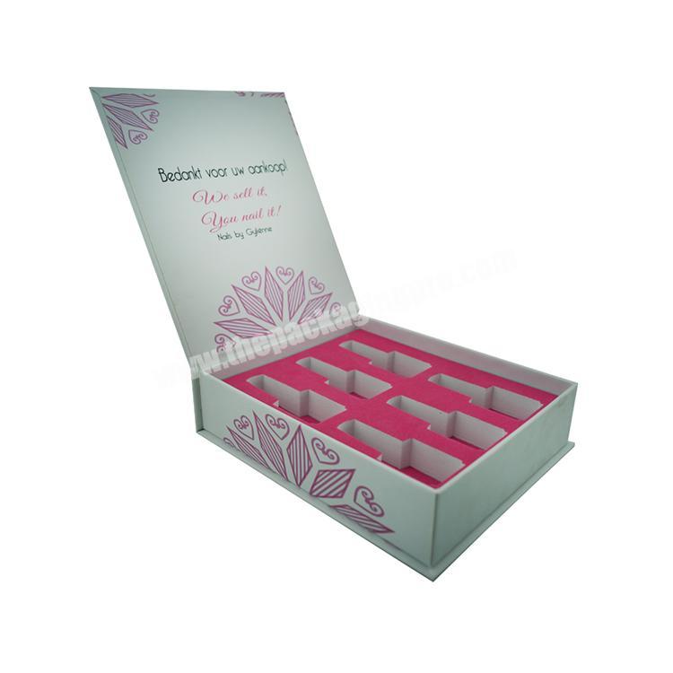 Custom high quality rigid cardboard luxury lipgloss cosmetic package with insert