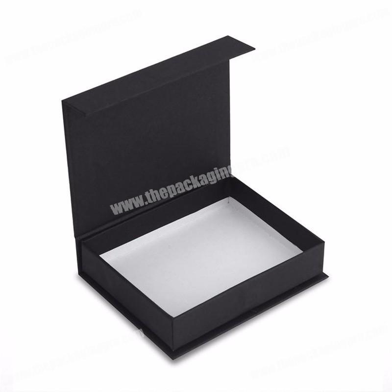 Custom high quality rigid cardboard paper black book shape magnet box packaging