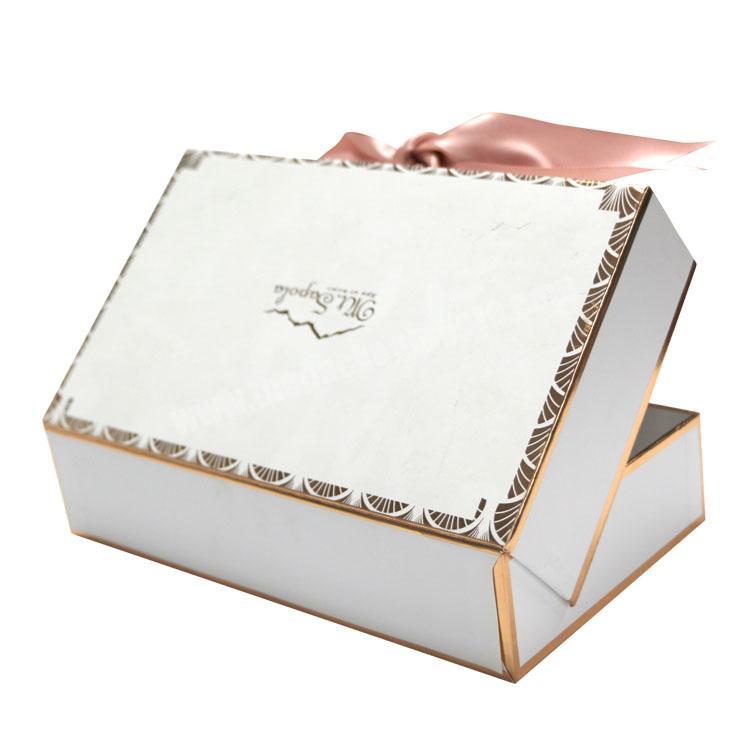 Custom High Quality Rigid Foldable Cardboard Gift Box with LidComestic Gift BoxLuxury Gift Box Packaging with ribbon