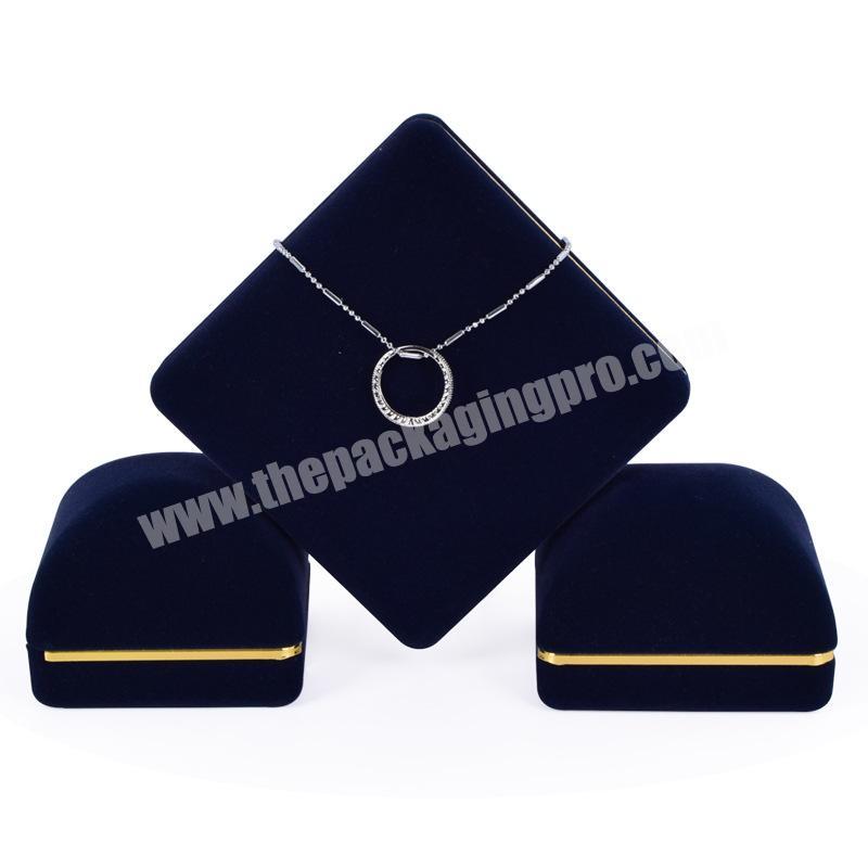 custom high quality velvet jewelry packaging gift box wholesale premium ring earrings bracelet necklace luxury jewelry box