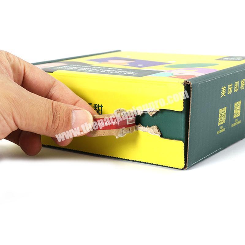 Custom High Quality Zipper Corrugated Carton Easy Tear Cardboard Express Shipping Box for Clothing