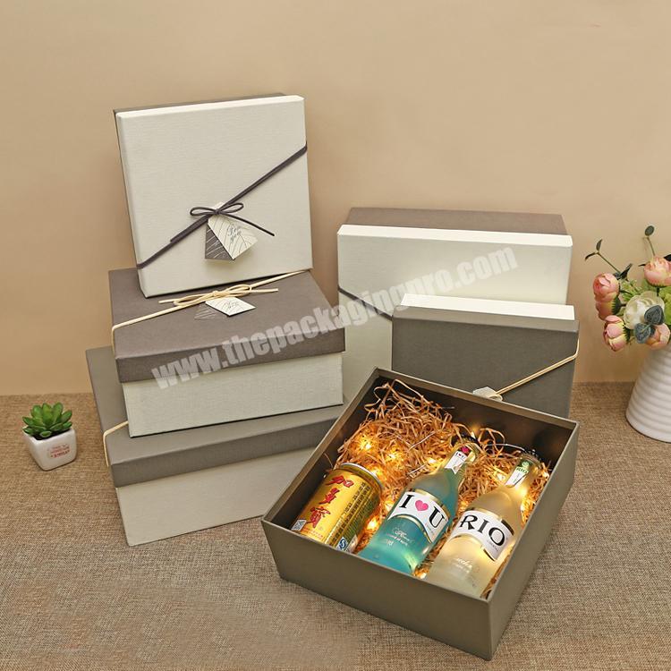 Custom high sale paper material packaging  gift paper box with ribbon