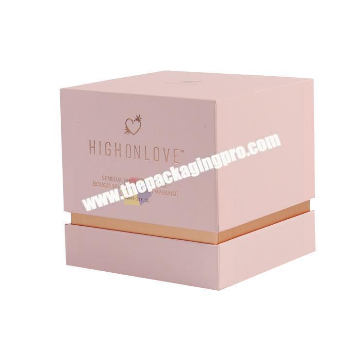 custom hight quality lovely pink skin cream paper box