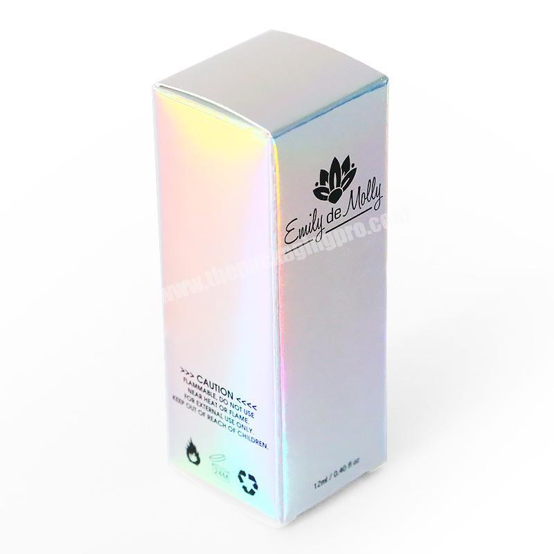 Custom holographic jewelry paper box Hologram Cosmetic Paper Packaging Gift Box