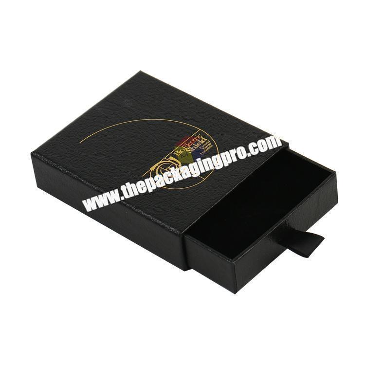 custom hot sell black drawer jewelry packaging box logo