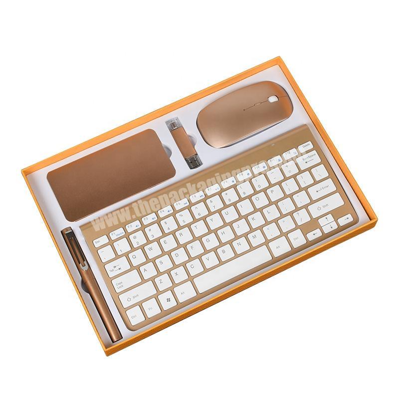 Custom Hot Selling Paper Cardboard Wireless Keyboard And Mouse Packakging Gift Set Box For Business Annual Party