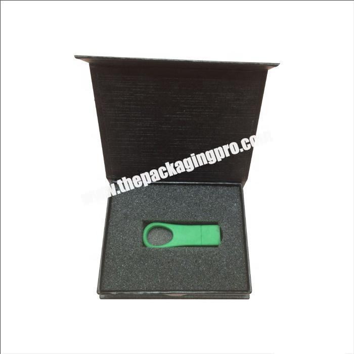 Custom innovative paper packaging magnetic gift box for electronic usb