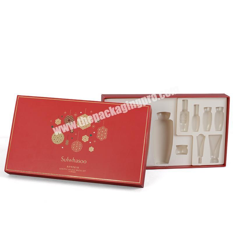 Custom insert paper box retail packaging boxes for cosmetic set jar 30ml glass bottles