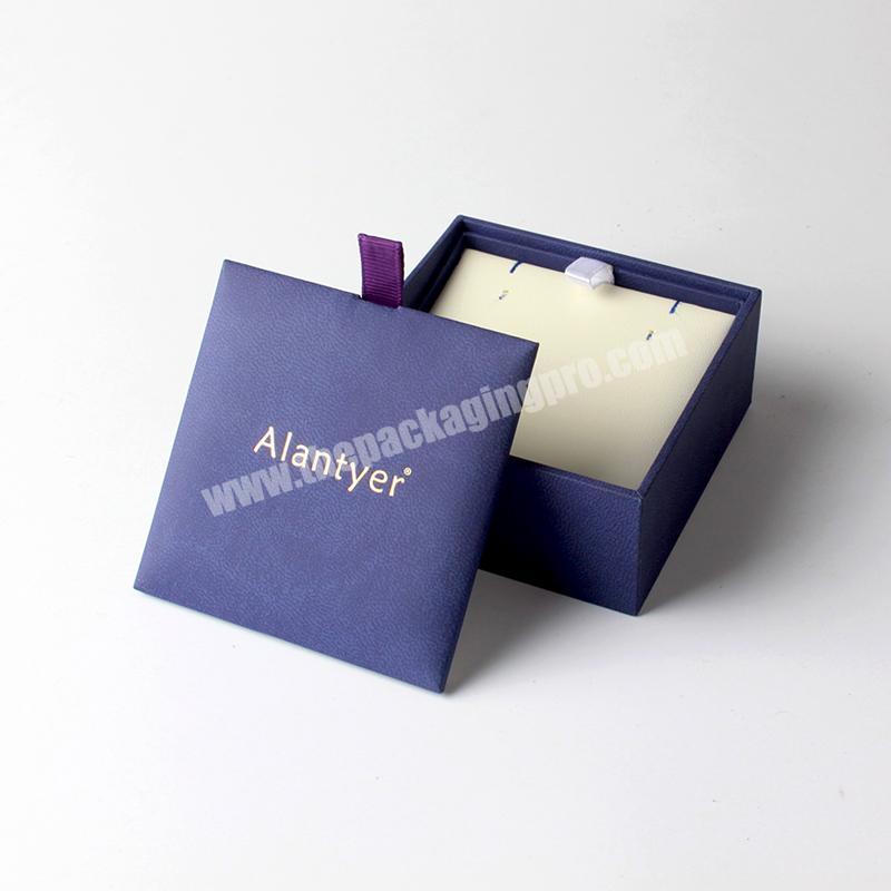 Custom jewelry ribbon folding packaging gift boxes