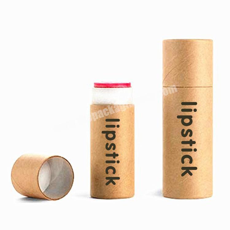 Custom kraft lip balm tubes round paper cardboard tubes box