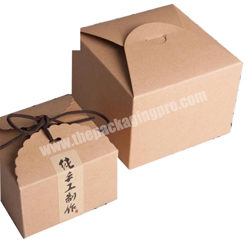 Custom kraft paper square candy gift box