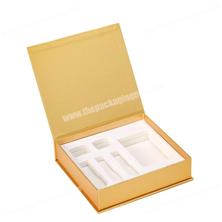 custom large magnetic foam gift skin care set packaging box