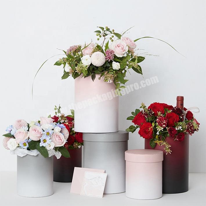 Custom Large Round Flower Paper Box Popular Craft Paper Tube Box For Flower Packaging