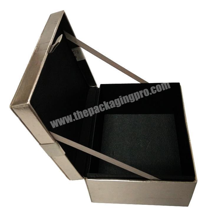 Custom Leatherette Coated Wood Gift Box With Ribbon Bow Design.
