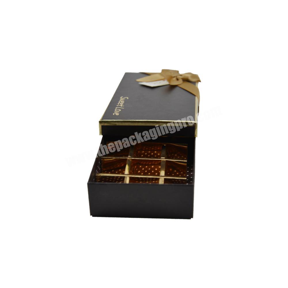 Custom Lid And Base Chocolate Packaging Paper Box With Insert