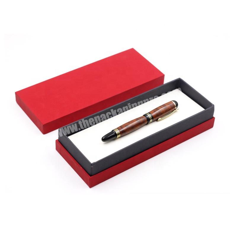 Custom Lid And Base Fountain Pen Gift Box Paper Cardboard  Stationery Pen Packaging Boxes With Foam