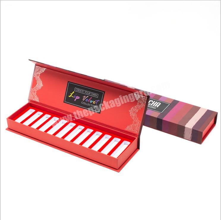 Custom Lip Gloss Glaze Gift Box Cosmetic Packaging Book Shape Box
