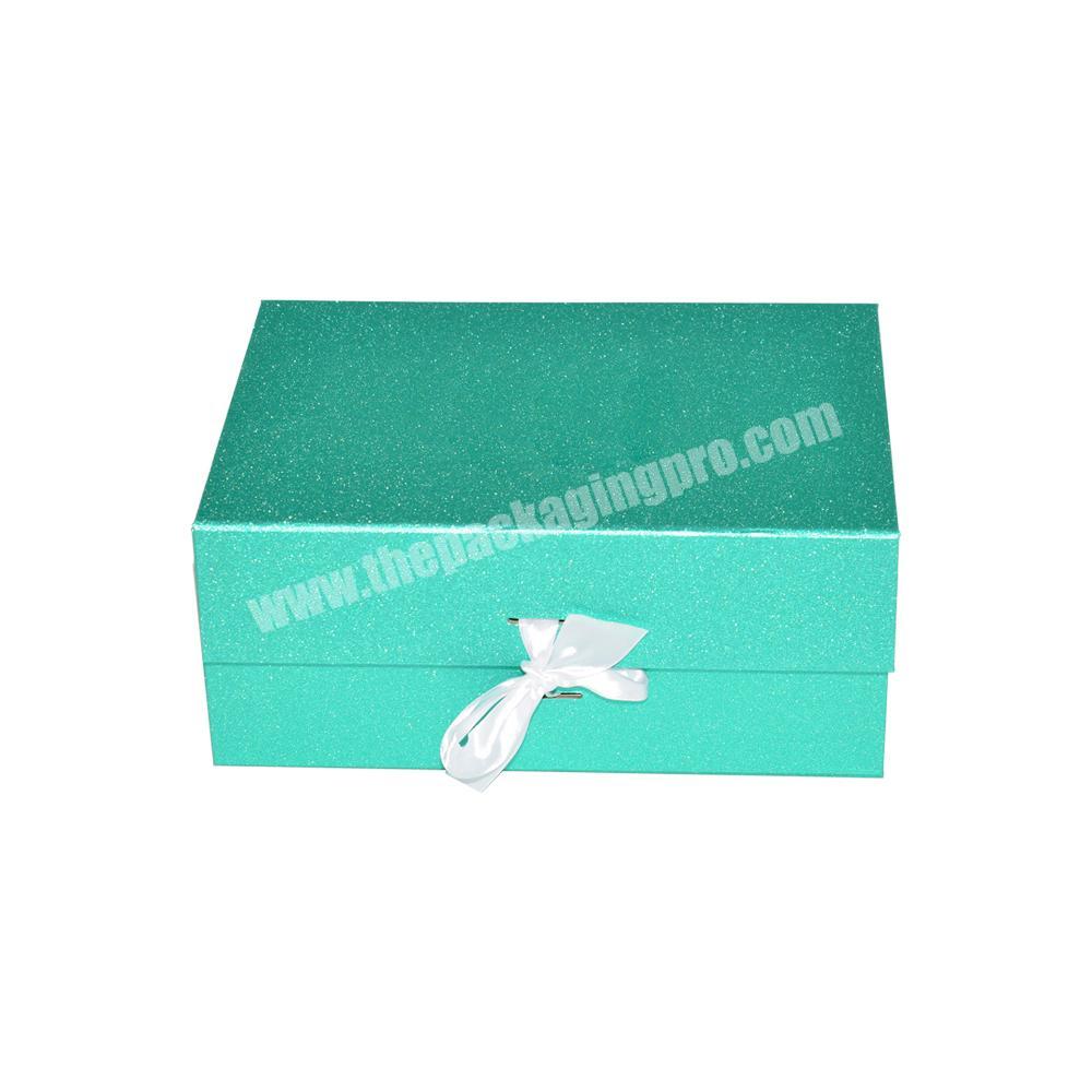Custom Logo A5 Cardboard Flip Top Magnetic Closure Boxes Gift Packaging Boxes With Silk Ribbon